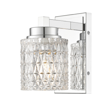 Z-Lite Jacqueline 1-Light Wall Sconce - 120V - Chrome / Clear Diamond