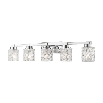 Z-Lite Jacqueline 5-Light Vanity - 120V - Chrome / Clear Diamond