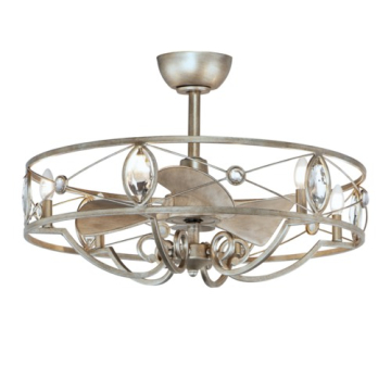 Maxim Lighting Solitaire 6-Light Wifi-Enabled Fandelight - 120V - Silver Mist