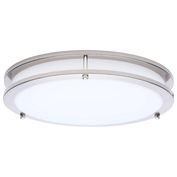 SATCO|NUVO Glamour 13" Round LED Flush Mount - 1,653 Lumens - CCT Selectable - 120V - Brushed Nickel