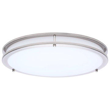 SATCO|NUVO Glamour 17" Round LED Flush Mount - 1,716 Lumens - CCT Selectable - 120V - Brushed Nickel