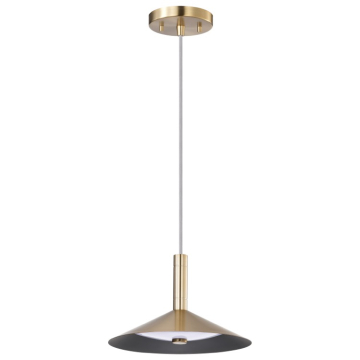SATCO|NUVO Corrine LED Pendant - 10" - 18W - CCT Selectable - Burnished Brass