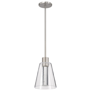 SATCO|NUVO Aura LED Pendant - 7" - 12W - 3000K - Brushed Nickel - 120V