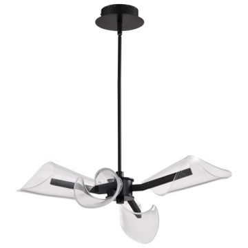 SATCO|NUVO Sedona LED Chandelier - 24W - 3000K - 120V - Matte Black
