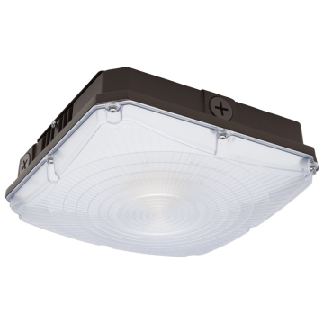 SATCO|NUVO LED Field Selectable Canopy Fixture - 25 | 30 | 40W - CCT Selectable - 120-277V - Bronze