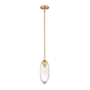 Z-Lite Arden 1-Light Pendant w/ Down Rod - 120V - Rubbed Brass