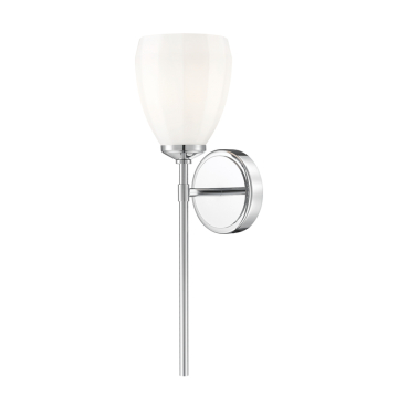 Z-Lite Oren 1-Light Wall Sconce - 120V - Chrome / Matte Opal