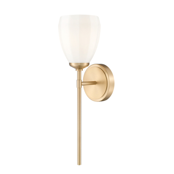 Z-Lite Oren 1-Light Wall Sconce - 120V - Modern Gold / Matte Opal