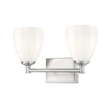 Z-Lite Oren 2-Light Vanity - 120V - Brushed Nickel / Matte Opal