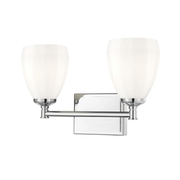Z-Lite Oren 2-Light Vanity - 120V - Chrome / Matte Opal