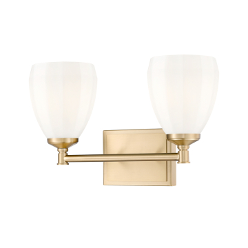 Z-Lite Oren 2-Light Vanity - 120V - Modern Gold / Matte Opal