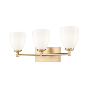 Z-Lite Oren 3-Light Vanity - 120V - Modern Gold / Matte Opal