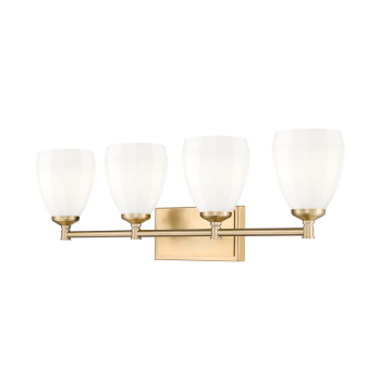 Z-Lite Oren 4-Light Vanity - 120V - Modern Gold / Matte Opal