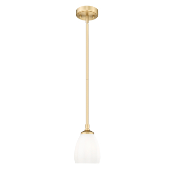Z-Lite Oren 5" 1-Light Pendant - 120V - Modern Gold / Matte Opal