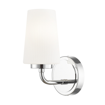 Z-Lite Montford 1-Light Wall Sconce - 120V - Chrome / Matte Opal