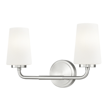 Z-Lite Montford 2-Light Vanity - 120V - Brushed Nickel / Matte Opal