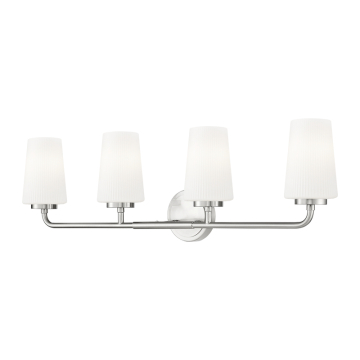 Z-Lite Montford 4-Light Vanity - 120V - Brushed Nickel / Matte Opal