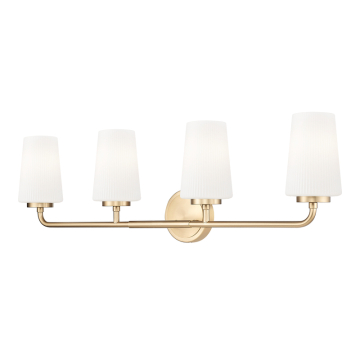 Z-Lite Montford 4-Light Vanity - 120V - Modern Gold / Matte Opal