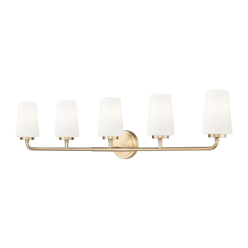 Z-Lite Montford 5-Light Vanity - 120V - Modern Gold / Matte Opal