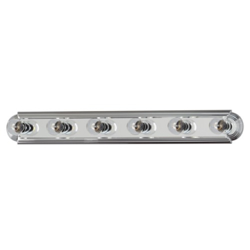 Maxim Lighting Essentials 6-Light Racetrack Vanity Light - 120V - Polished Chrome