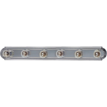 Maxim Lighting Essentials 6-Light Racetrack Vanity Light - 120V - Satin Nickel