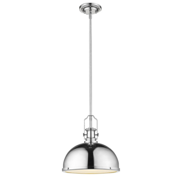 Z-Lite Melange 13" 1-Light Pendant - 120V - Chrome