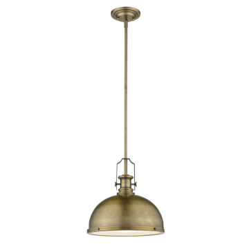 Z-Lite Melange 13" 1-Light Pendant - 120V - Heritage Brass