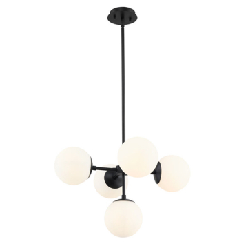 Z-Lite Midnetic 5-Light Pendant - 120V - Matte Black