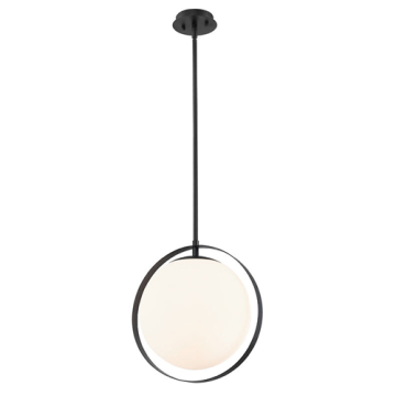 Z-Lite Midnetic 14" 1-Light Pendant - 120V - Matte Black