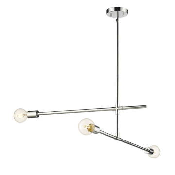 Z-Lite Modernist 3-Light Chandelier - 120V - Chrome