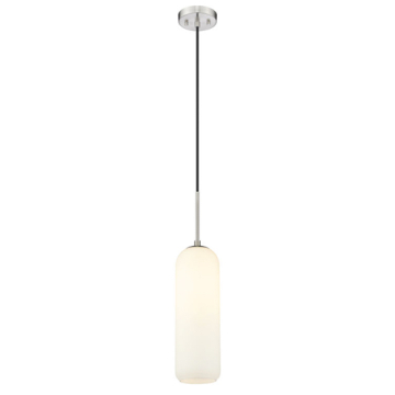 Z-Lite Monty 22" 1-Light Pendant - 120V - Brushed Nickel / Matte Opal