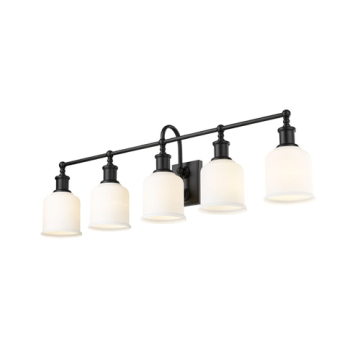 Z-Lite Bryant 5-Light Vanity - 120V - Matte Black / Matte Opal