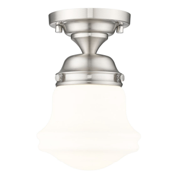 Z-Lite Vaughn 6" 1-Light Flush Mount - 120V - Brushed Nickel