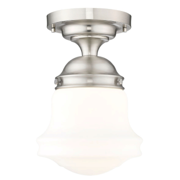 Z-Lite Vaughn 10.5" 1-Light Flush Mount - 120V - Brushed Nickel