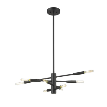 Z-Lite Ascension 8-Light Chandelier - 120V - Matte Black