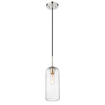Z-Lite Monty 17" 1-Light Pendant - 120V - Brushed Nickel / Seedy