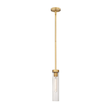 Z-Lite Beau 1-Light Pendant w/ Down Rod - 120V - Rubbed Brass