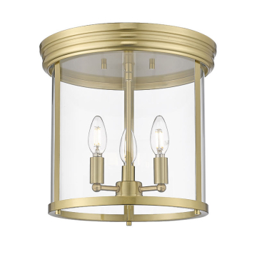Z-Lite Thayer 3-Light Flush Mount - 120V - Luxe Gold