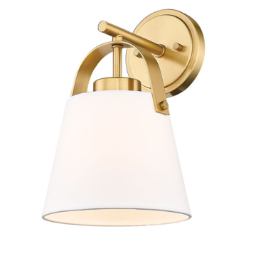 Z-Lite Z-Studio 1-Light Wall Sconce - 120V - Heritage Brass / Ivory
