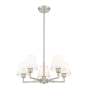 Z-Lite Leila 26" 5-Light Chandelier - 120V - Brushed Nickel