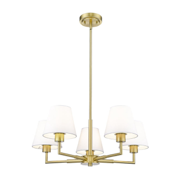 Z-Lite Leila 26" 5-Light Chandelier - 120V - Luxe Gold