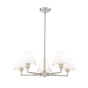 Z-Lite Leila 34" 5-Light Chandelier - 120V - Brushed Nickel