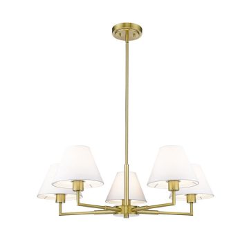 Z-Lite Leila 34" 5-Light Chandelier - 120V - Luxe Gold