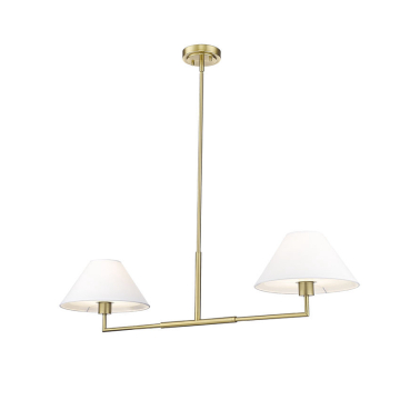 Z-Lite Leila 42" 2-Light Linear Chandelier - 120V - Luxe Gold