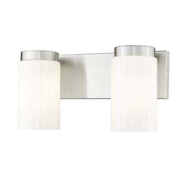 Z-Lite Burk 2-Light Vanity - 120V - Brushed Nickel