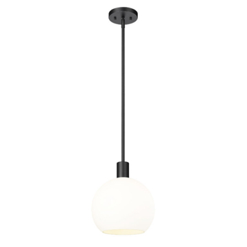 Z-Lite Margo 10" 1-Light Pendant - 120V - Matte Black / White