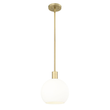 Z-Lite Margo 10" 1-Light Pendant - 120V - Olde Brass / White