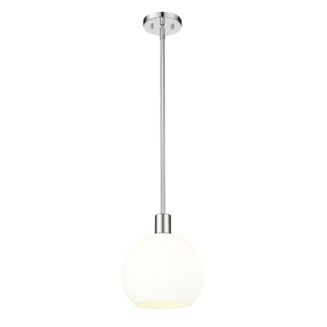 Z-Lite Margo 10" 1-Light Pendant - 120V - Polished Nickel / White