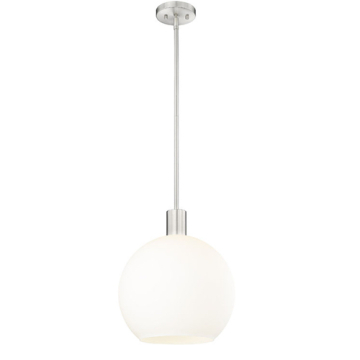 Z-Lite Margo 14" 1-Light Pendant - 120V - Brushed Nickel / White