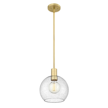 Z-Lite Margo 10" 1-Light Pendant - 120V - Olde Brass / Clear Seedy